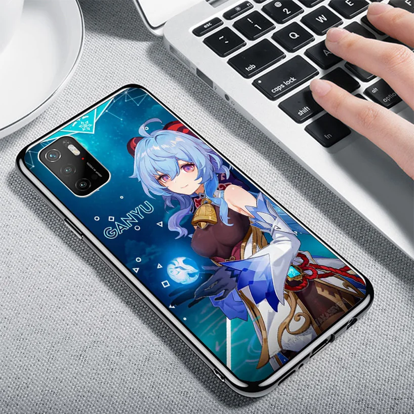 Чехол для телефона Genshin Impact Ganyu Xiaomi Poco X5 X4 X3 Nfc X6 F5 Pro F4 Gt F3 F2 F1 M5 M5S M4 M3