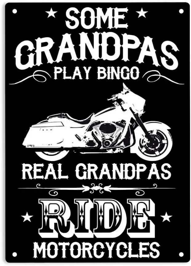 ERMUHEY Some Grandpas Play Bingo Real Ride Motorcycles Знак Металлические жестяные знаки постер для езды
