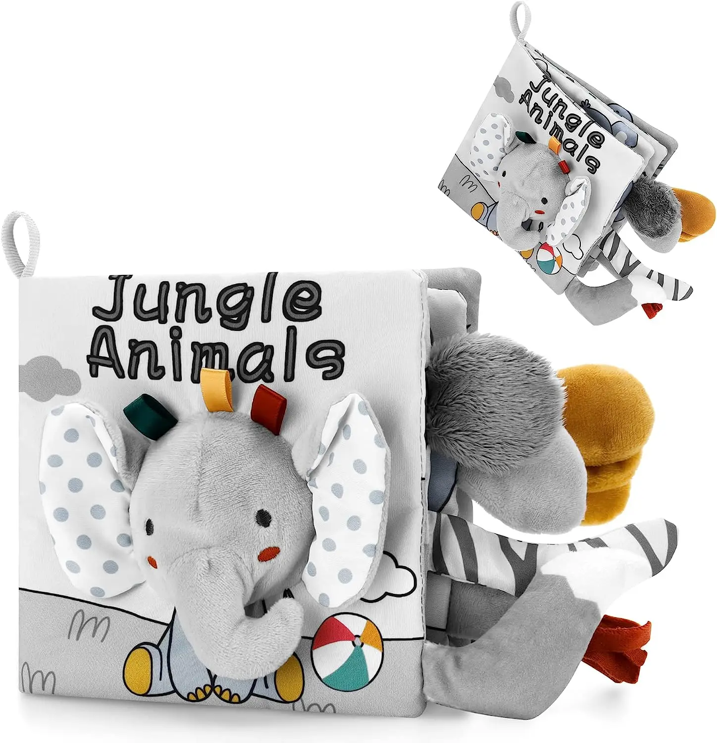 

Baby Books Toys Crinkle Soft Cloth 3D Touch and Feel High Contrast Sensory Baby Toys Activity Early Education Stroller Toy