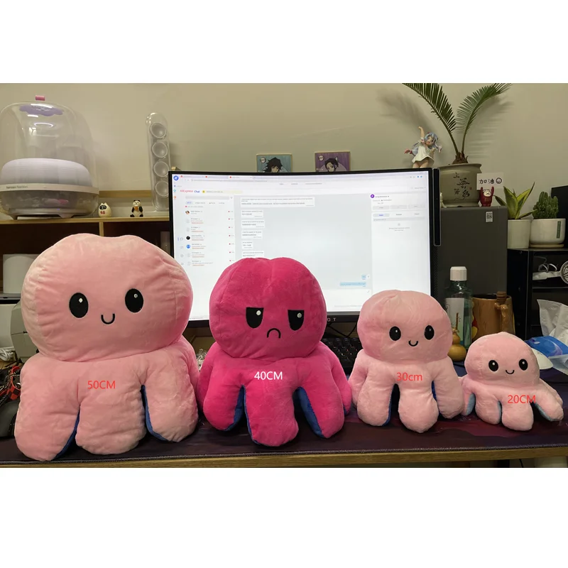 

big Octopus Mood Reversib xxl Customize growing-up-toy Brands Toy Backrest Retro girl popit-fidget pulpo Plush natal shifter