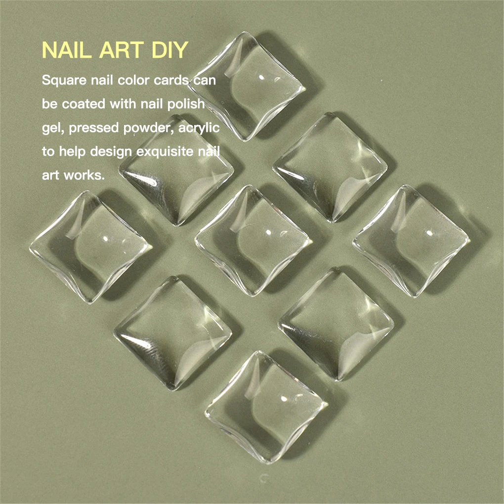 

100 Pieces Nail Polish Color Card Showing Nails Art Square Beads Gel Board