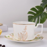 bone china coffee cup and saucer gift beautiful european aftermoon tea mugs set creative keramik tasse colazione tableware