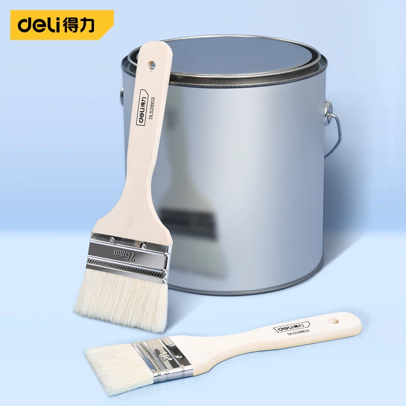 

Deli 2 Pcs Brushes Set 2/3/4 Inch High Quality Goat Hair Wooden Handle Watercolor Artist Art Supplies Paint Hake Brushes