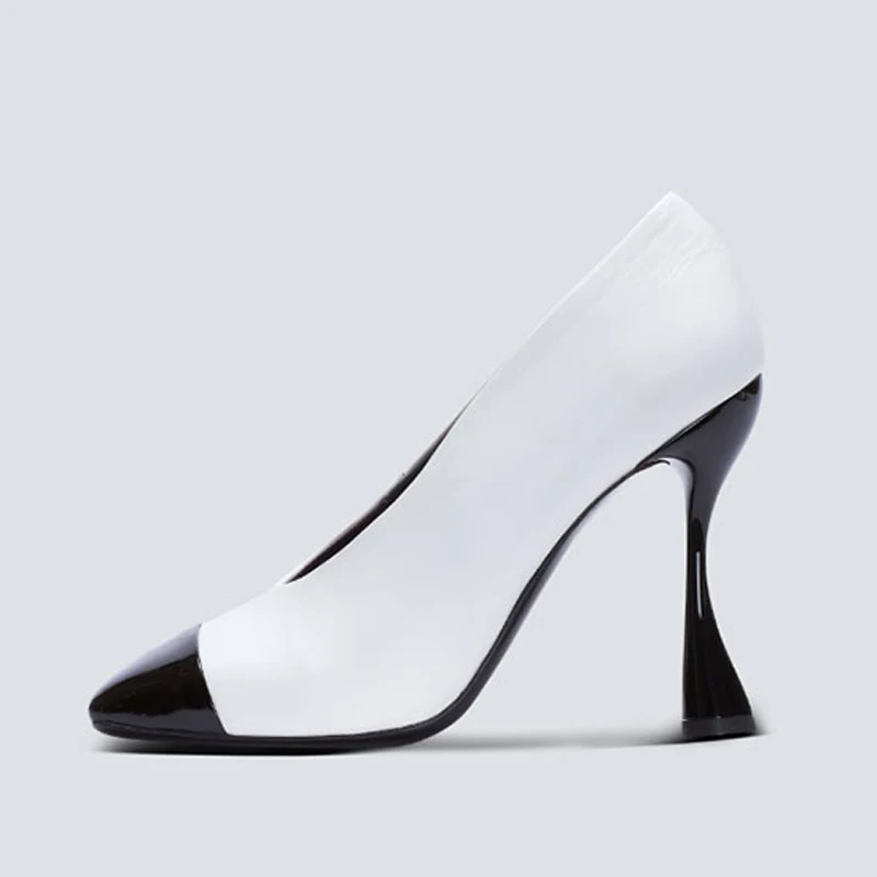 Женские летние классические туфли на высоком каблуке туфли-лодочки с квадратным