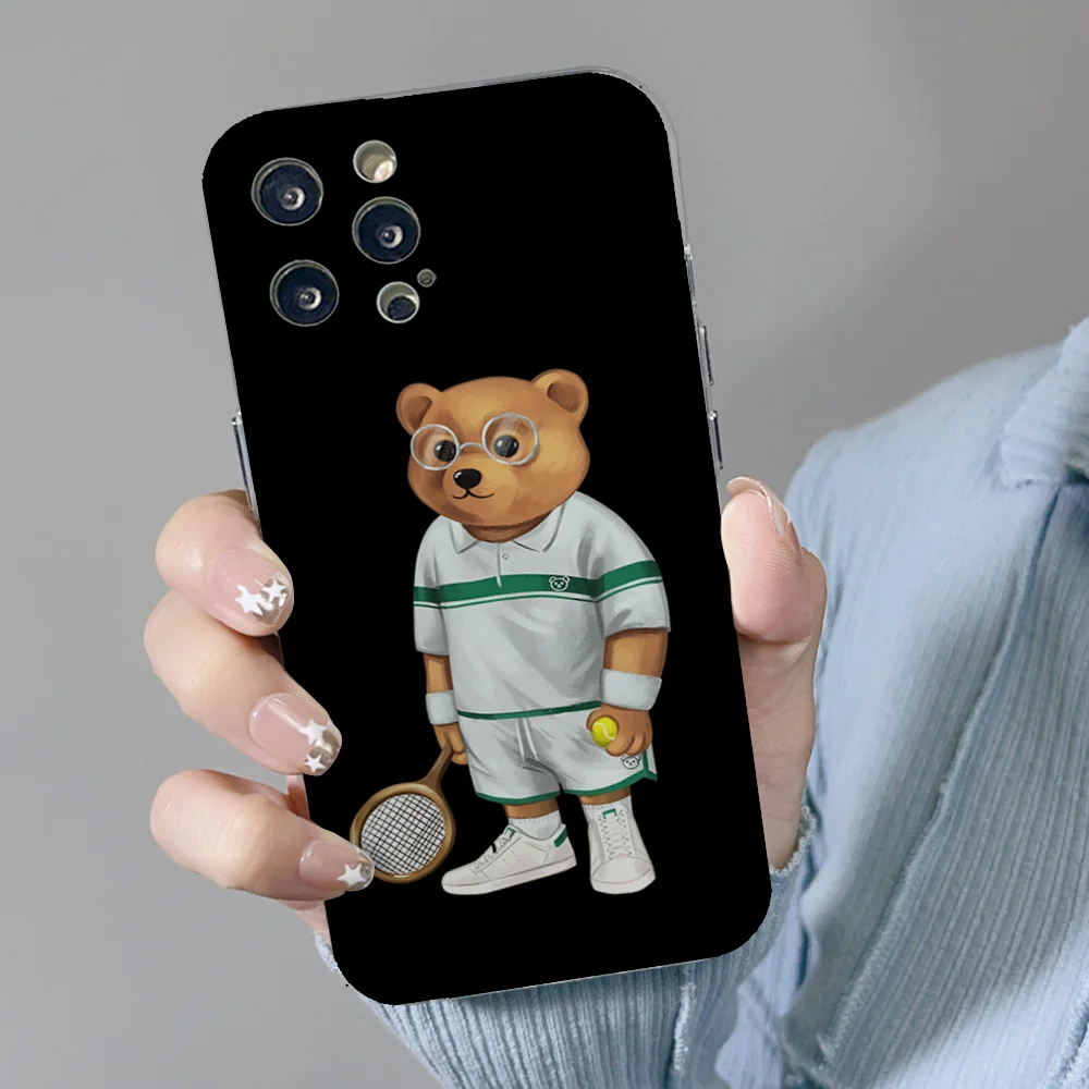Модный чехол для телефона B-Baron Filou Bear iPhone 11 12 13 14 15 Plus Pro Max Anger Eyes силиконовый