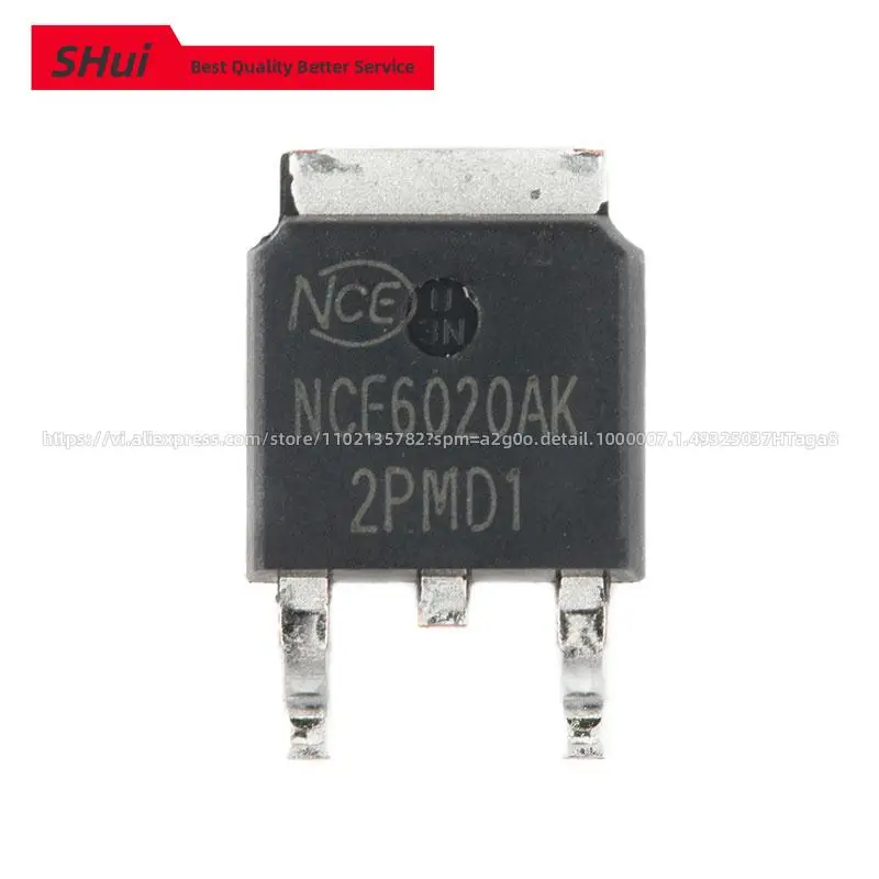 

10PCS NCE6020AK TO-252-2 60V/20A N-channel MOS Field Effect Tube