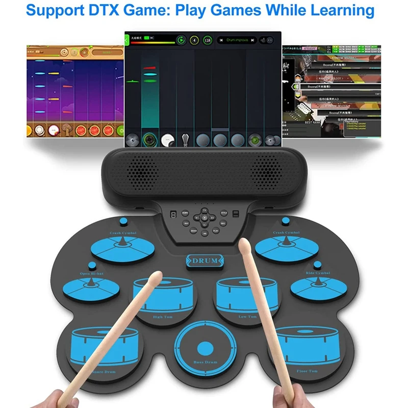 Набор электронных барабанов для детей электрический барабанный комплект 9