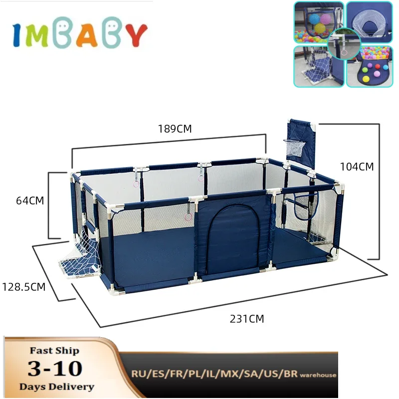 

IMBABY Most Popular Playpen For Children Multiple Styles Baby Pool Balls Bed Fence Kids Indoor Basketball And Football Play Yard