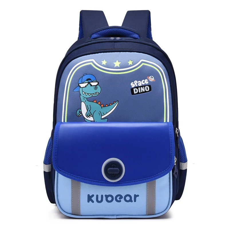 Grade 1-3 Children Cartoon Dinosaur Rainbow Small Backpacks New Girl Boy Students Fashion Leisure Oxford Schoolbags All-match