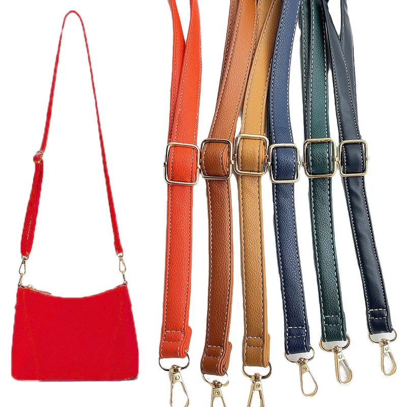

Adjustable Bags Strap Accessories PU Leather Solid Color DIY Replacement Fashion Long Shoulder Bag Strap for Crossbody Handbag