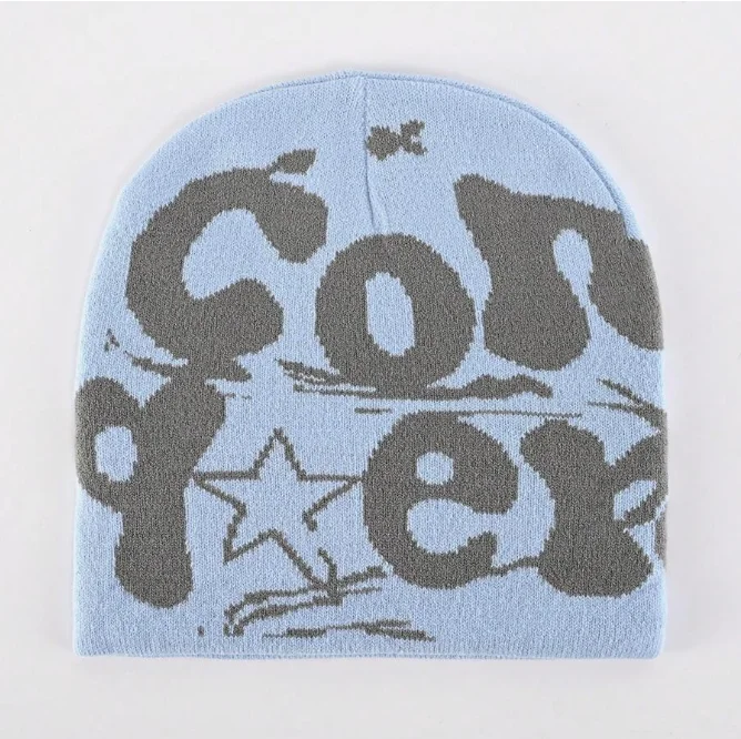 Модная Шапка-бини с надписью для женщин и мужчин Удобная вязаная шапка пуловер