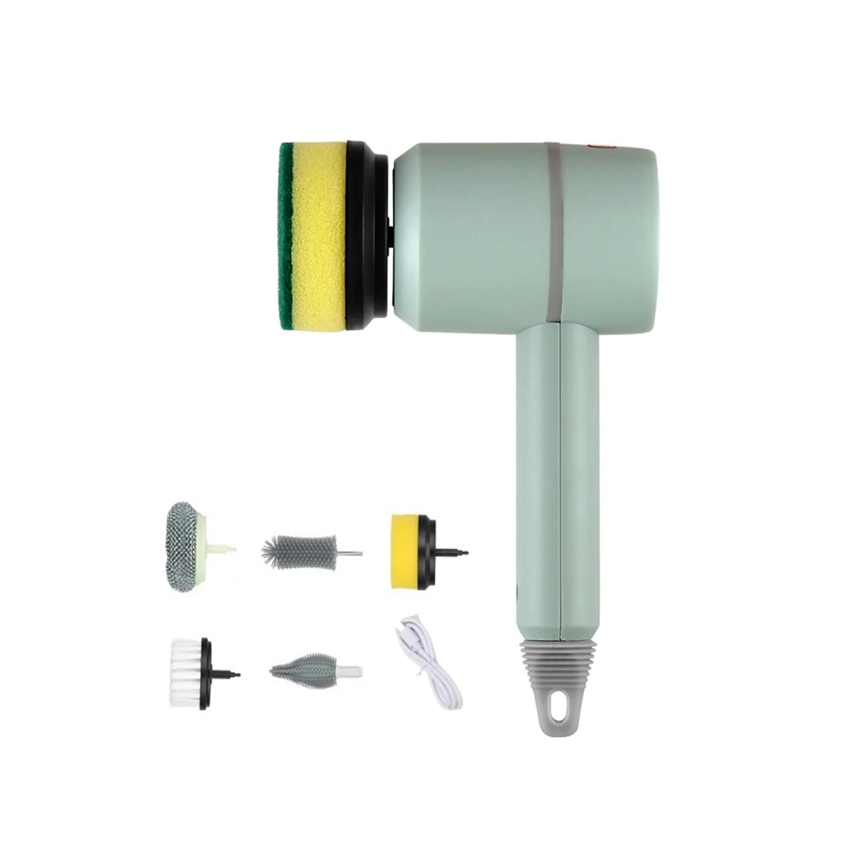 

Dishwashing Brush Electric Cleaning Brush Automatic Wireless USB Rechargeable Kitchen Bathtub Cleaning Brushes Green