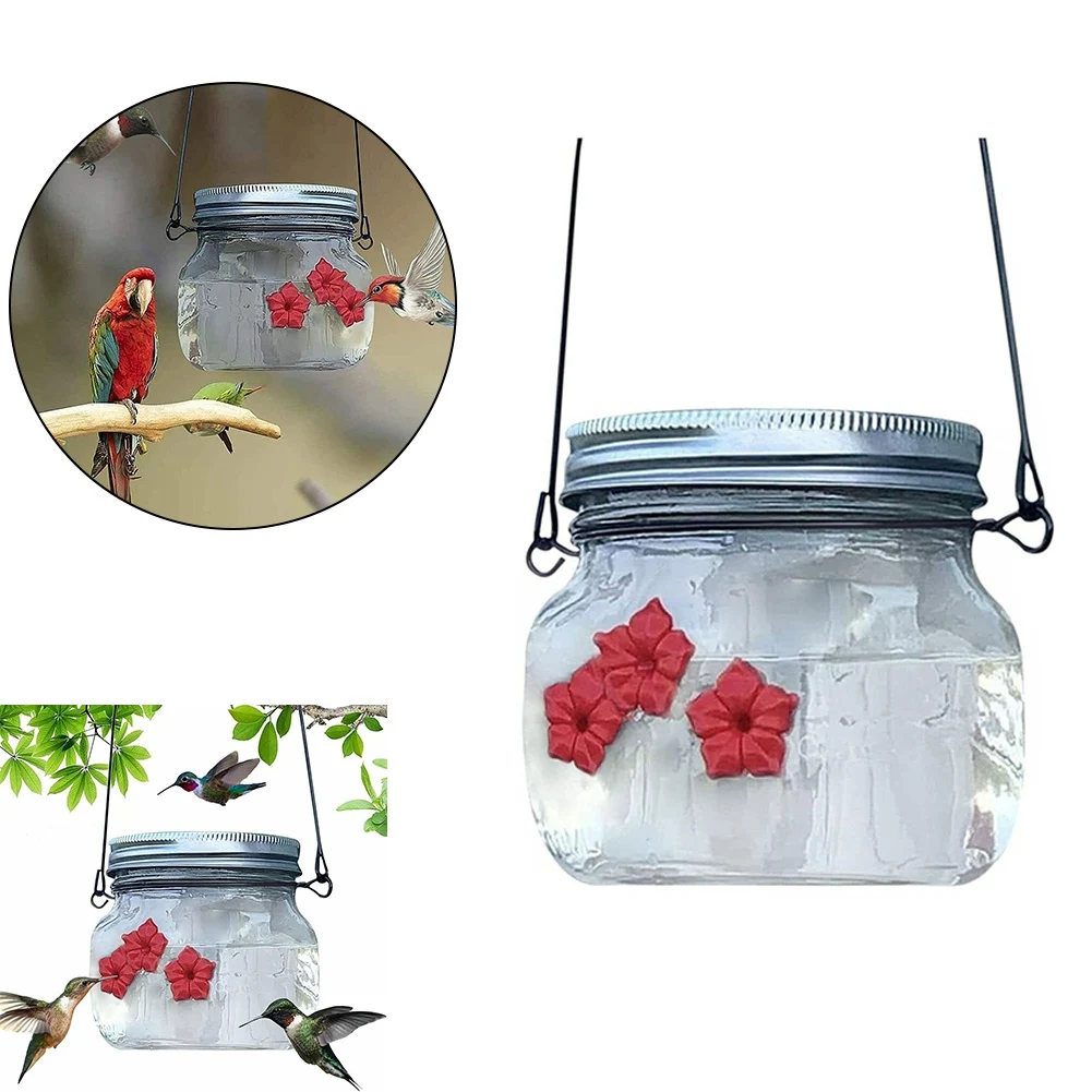 

Hanging Hummingbird Feeder Hanging Jar Drinker Plastic Outdoor Garden Window Suction Cup Bird Feeder Corridor Balcony Decor
