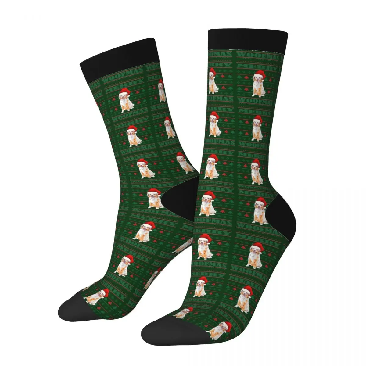 

Funny Crazy Sock for Men Ugly Christmas Sweater_68772159 Hip Hop Vintage Australian Shepherd Meme Dog Doge Crew compression Sock