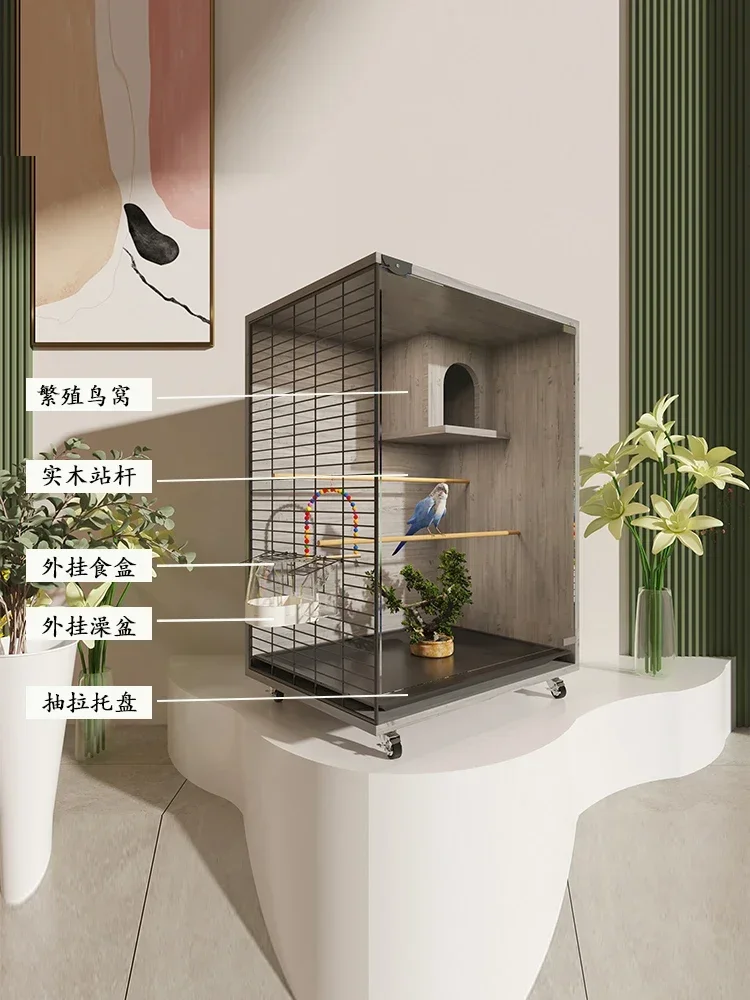 Специальная птичья клетка Parrot Xuan Feng из цельного дерева. Очень большая роскошная