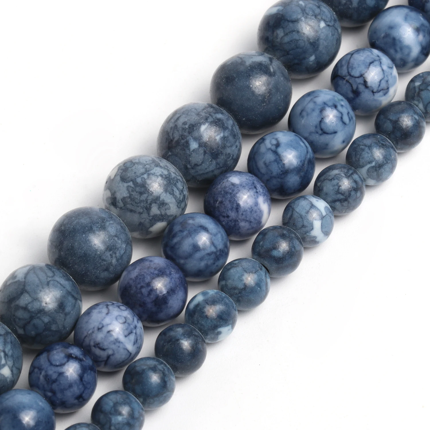 Бусины из натурального камня дождевая яшма круглые бусины-разделители россыпью