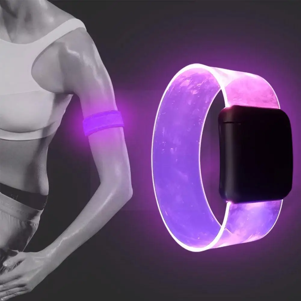 

Led Battery Light-emitting Bracelet Night Running Armband Party Luminous Cheering Safety Flashing Light Props Entertainment H5v7