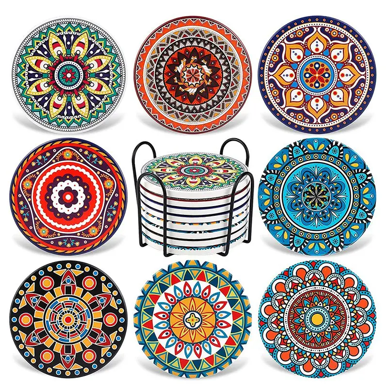 

Керамические подставки с пробковой основой, украшение на новоселье для дня рождения и всей семьи, отличный Декор для дома и столовой