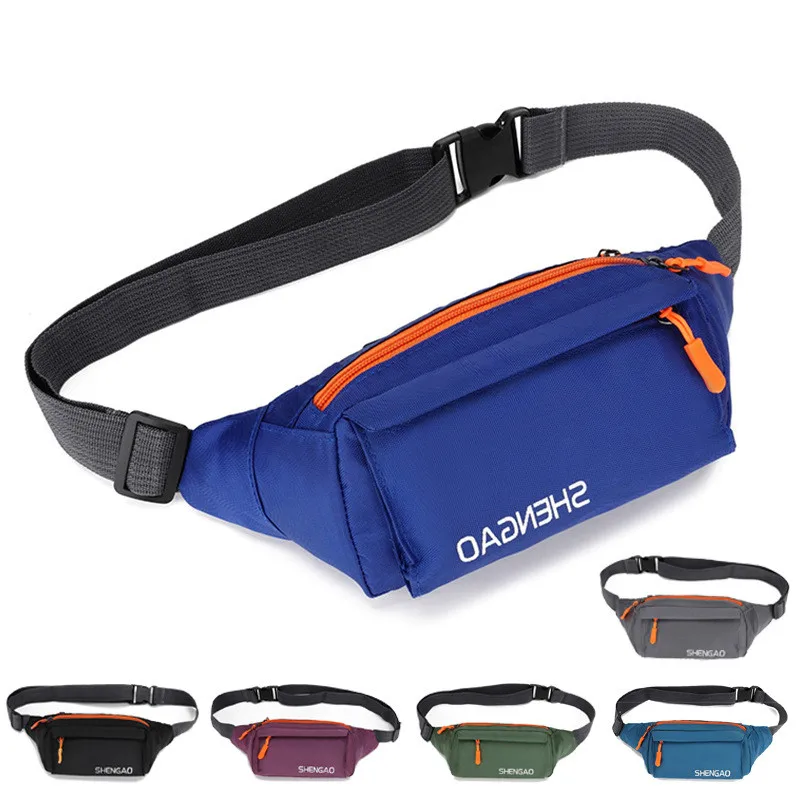 

Large Capacity Men Waist Bag Pack Cross Body Portable Purse Casual Sports Belt Bag Women's Nylon Travel Phone Shouder Pouch