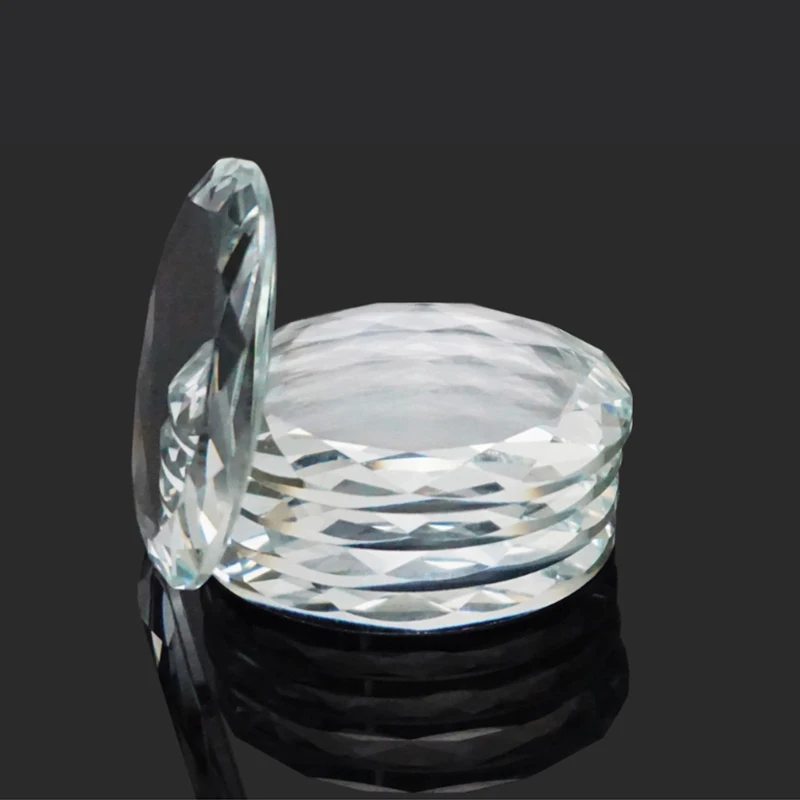 

10pcs/lot Professional Glass Crystal Glue Pad Individual Round Eyelash Extension Pallet Beauty Permanent Makeup Tools