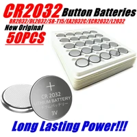 50pcs high quality cr2032 dl2032 ecr2032 br2032 3v lithium battery for watch toy calculator car remote control button coin cell