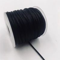 2mm 10 225meters black rattail satin cord thread chinese knot macrame bracelet braided string diy tassels beading thread