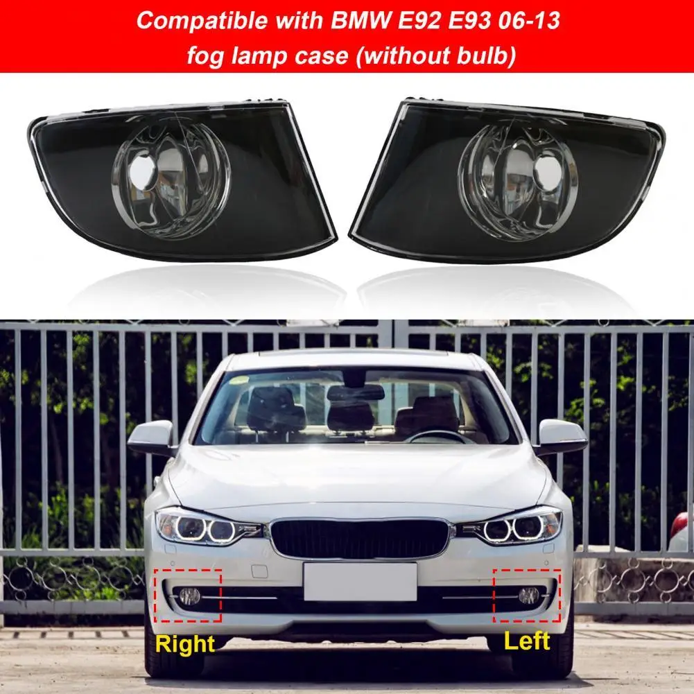 Fog Light Cover Reliable Easy Installation ABS L/R Perfect Fitment Fog Lamp Bezel Housing 63176937466 63176937465 for BMW E92 E9