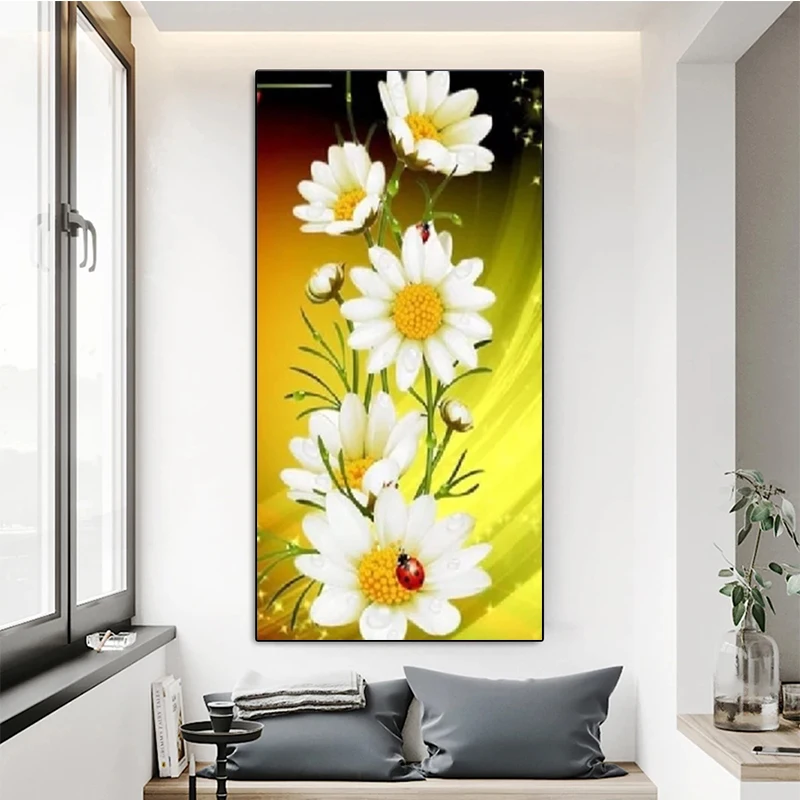 

GATYZTORY, рамка, картина с цветами, сделай сам, рисование по номерам на холсте, ручная роспись, акриловая краска, картина маслом для украшения, по...