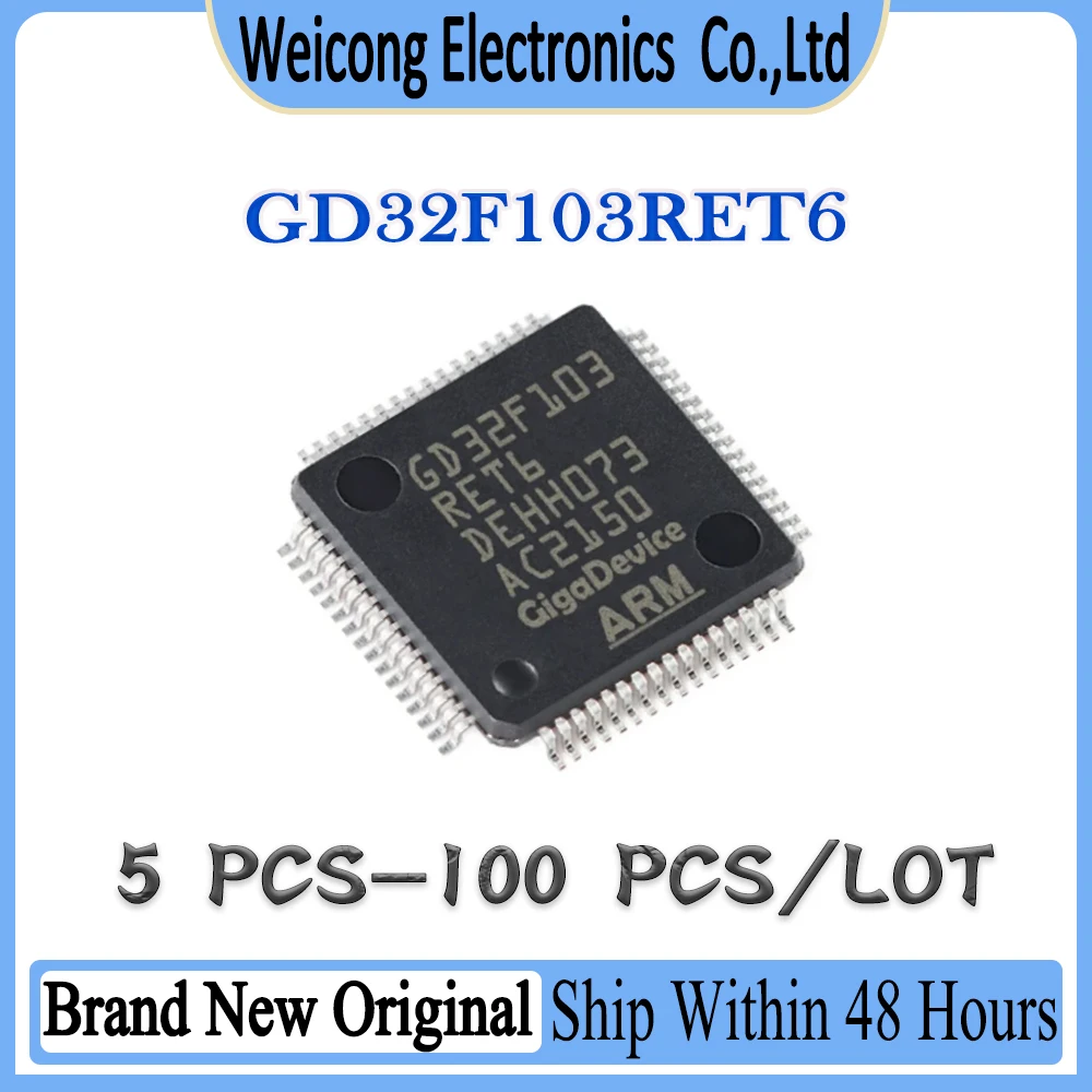 

New Original GD32F GD32F103RET6 GD32F103RET GD32F103RE GD32F103R GD32F103 GD32 GD IC MCU Chip LQFP-64