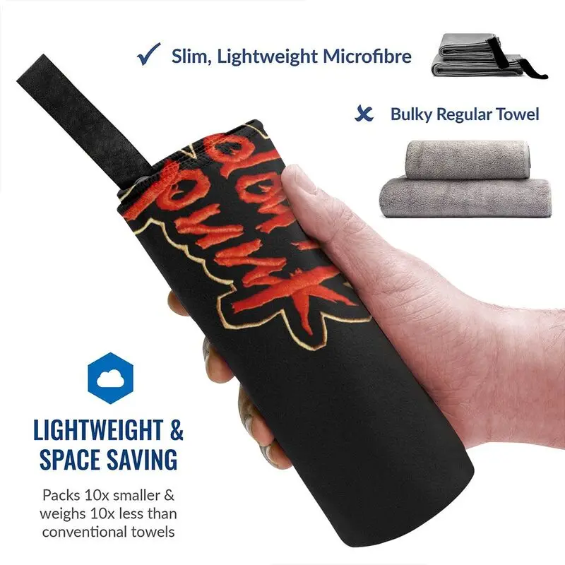 Быстросохнущее полотенце Daft в стиле панк с музыкальным логотипом для ванной