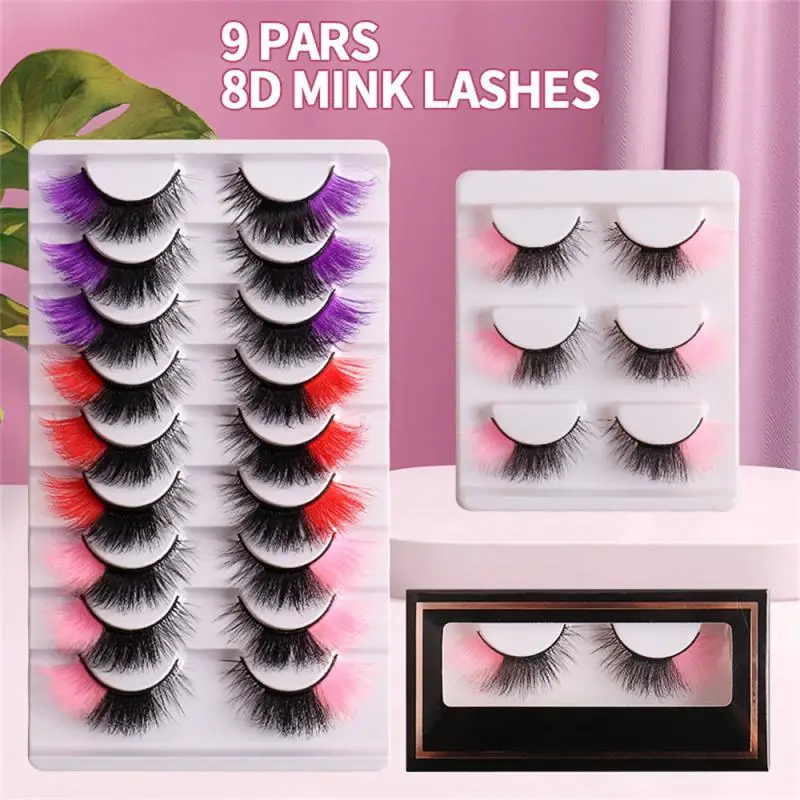 

Fake Eyelashes Cosplay Soft Colored Lashes Makeup 5d False Eyelash Super Long Lashes 1pair Faux Cils Big Eyes Dramatic Volume