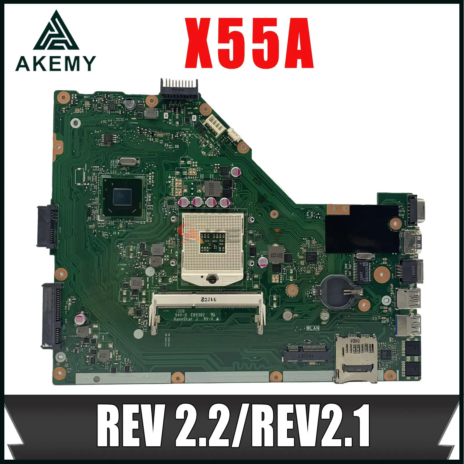 

Материнская плата X55A для ноутбука ASUS X55A, материнская плата SJTNV REV 2,2/REV2.1 ISent с произвольным тестированием