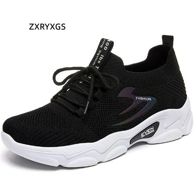 Женские кроссовки на плоской подошве сетчатые дышащие премиум-класса