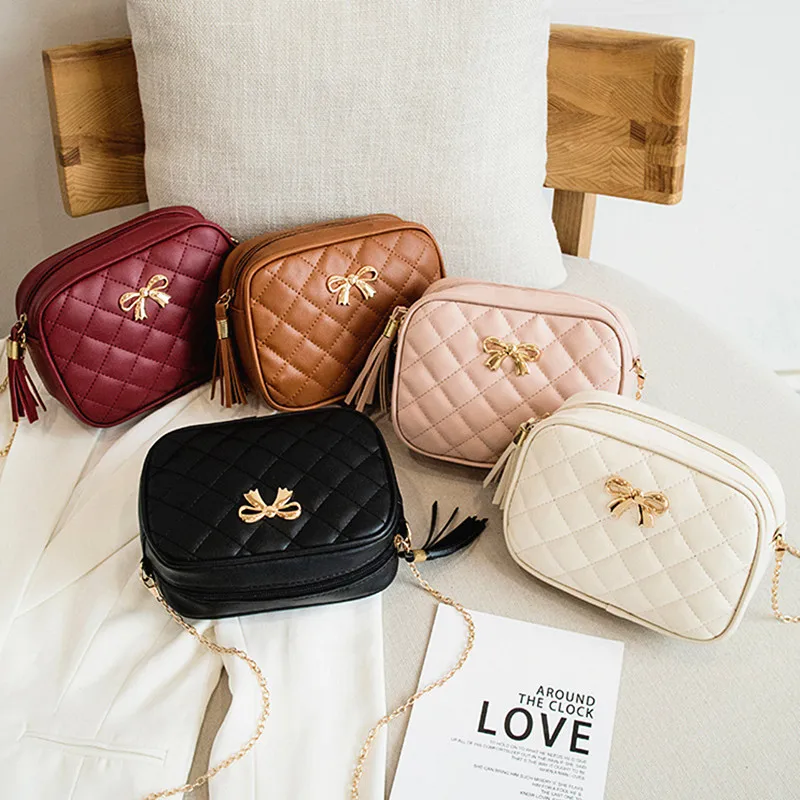 

2022 маленькая сумка-мессенджер с кисточкой для женщин, трендовая Женская сумка через плечо с вышивкой для камеры, модная женская сумка через ...