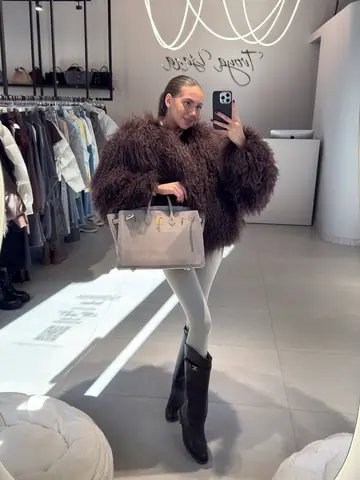 Женская короткая куртка ZHUISHU из искусственного лисьего меха