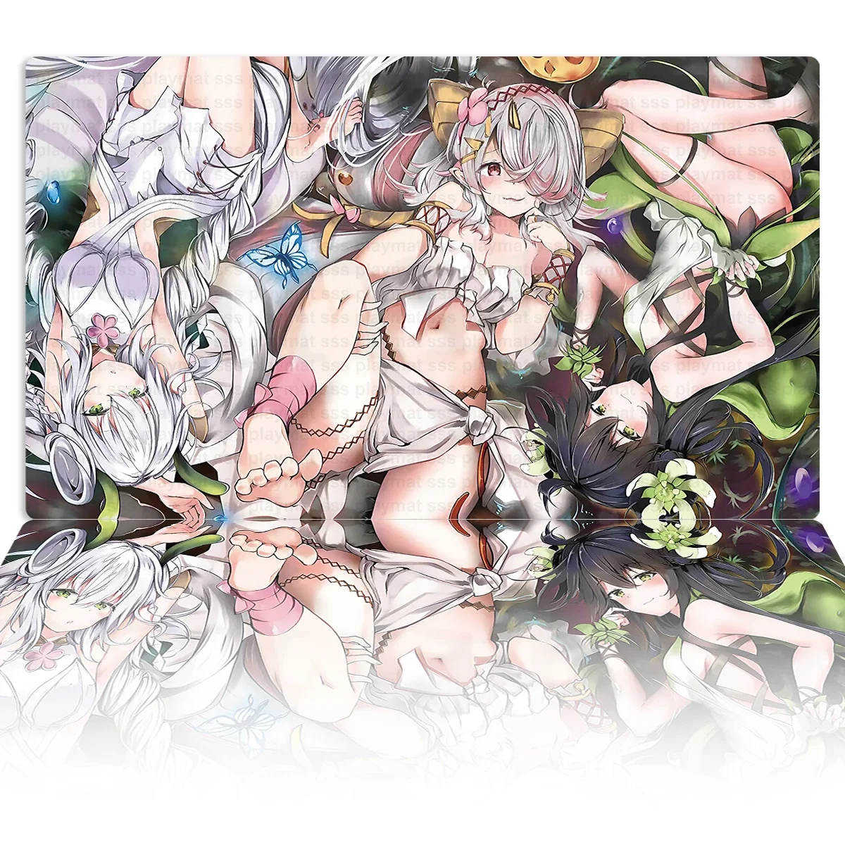 YuGiOh Traptrix Playmat Pinguicula &amp Genlisea Mat TCG CCG Настольная игра Коллекционный коврик для