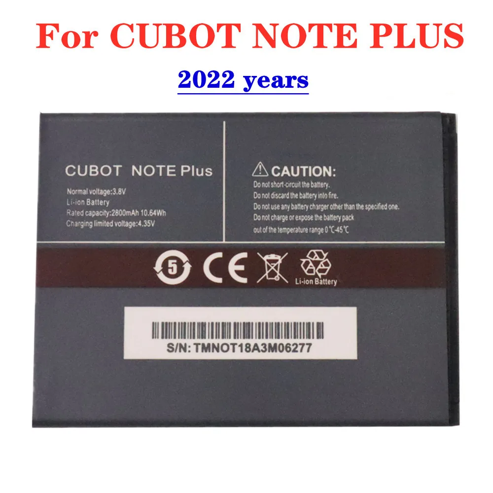 

2022 100% New Original CUBOT Battery For CUBOT NOTE PLUS 2800mAh High Capacity Replacement Batteries In Stock