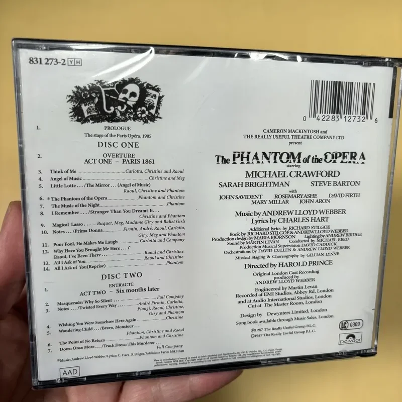 Эндрю Уэббер «Призрак Оперы» CD для Шары Редман (art.: 3920dcd31279d) - 3920dcd31279d