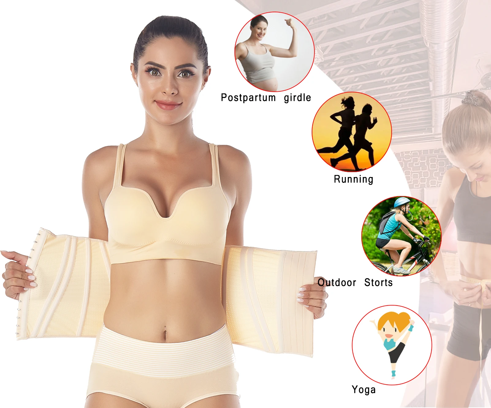 SEXYWG Waist Trainer Corset Firm Waist Support Belt Waist Cincher Tummy Trimmer for Women Slim Corset Back Support Belt