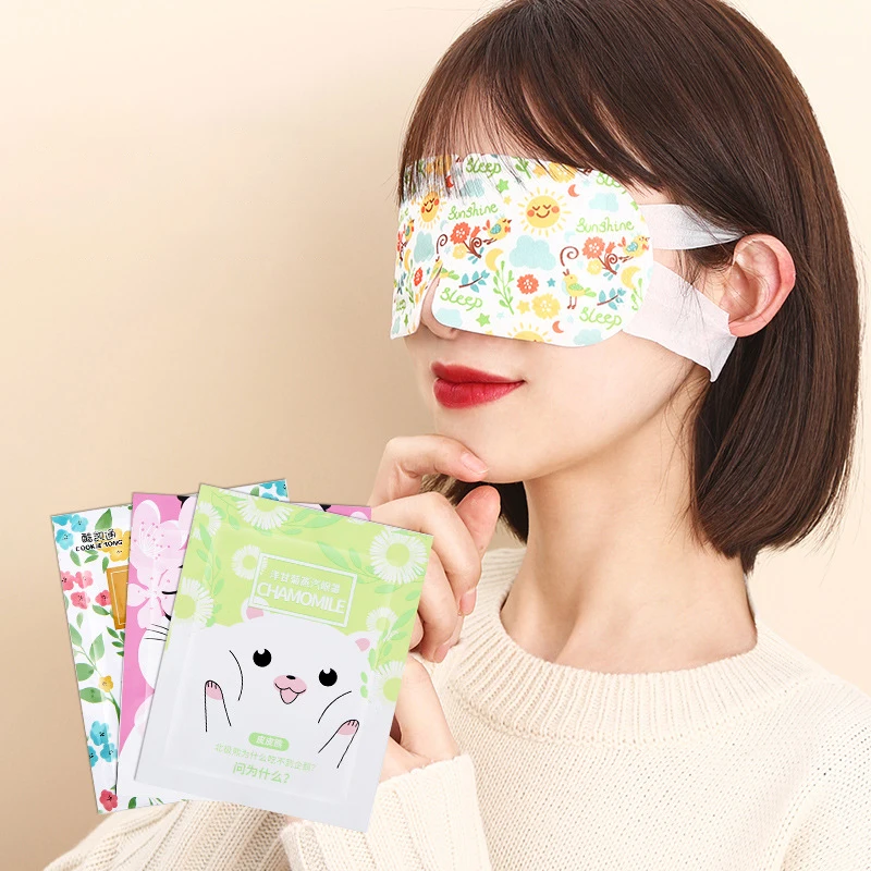 

5Pcs Cartoon Steam Sleep Mask Hot Compress Lavender Fragrance Sleeping Eye Mask Eyes Spa Anti Dark Circle Puffiness Eyeshade