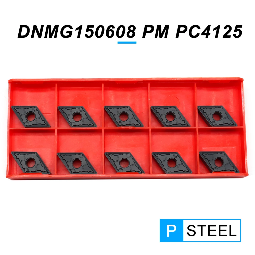 

DNMG150608 PM PC4125 Carbide Inserts External Turning Tool Tungsten Carbide Blades DNMG 150608 CNC Lathe Cutter Tools For Steel