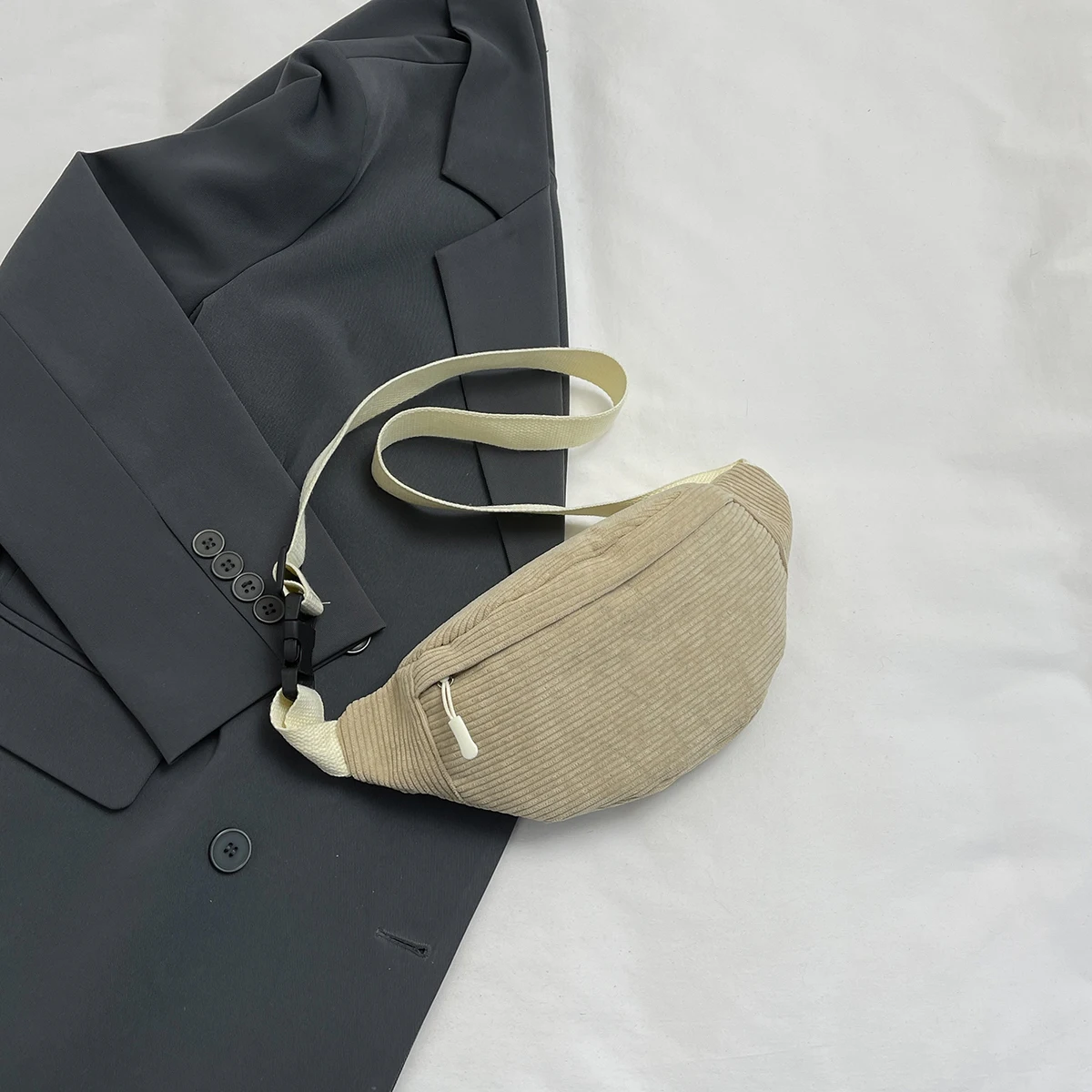 Повседневная вельветовая поясная сумка