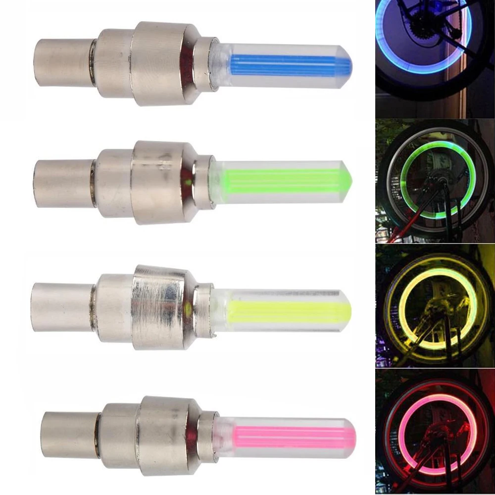 Миниатюрная светодиодная RGB Крышка для велосипедного клапана 5 цветов