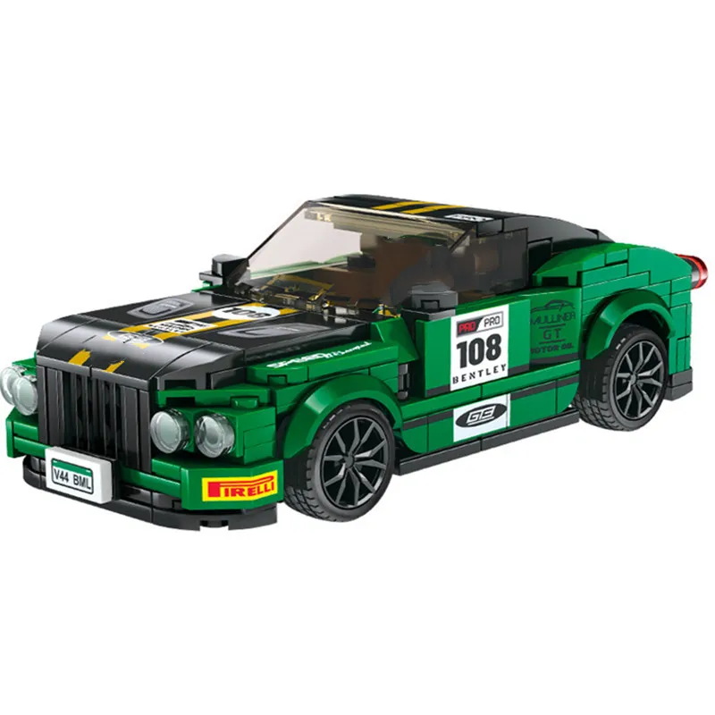 2022 NEW MOC Speeds Champions Series b-l-g-t Famous Supercar Race Car Sports Building Blocks Bricks Kits Classic Model