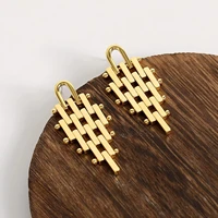 braided statement dangle earrings18k gold drop unique geometric dangle link stud earrings 925 silver fashion jewelry for women