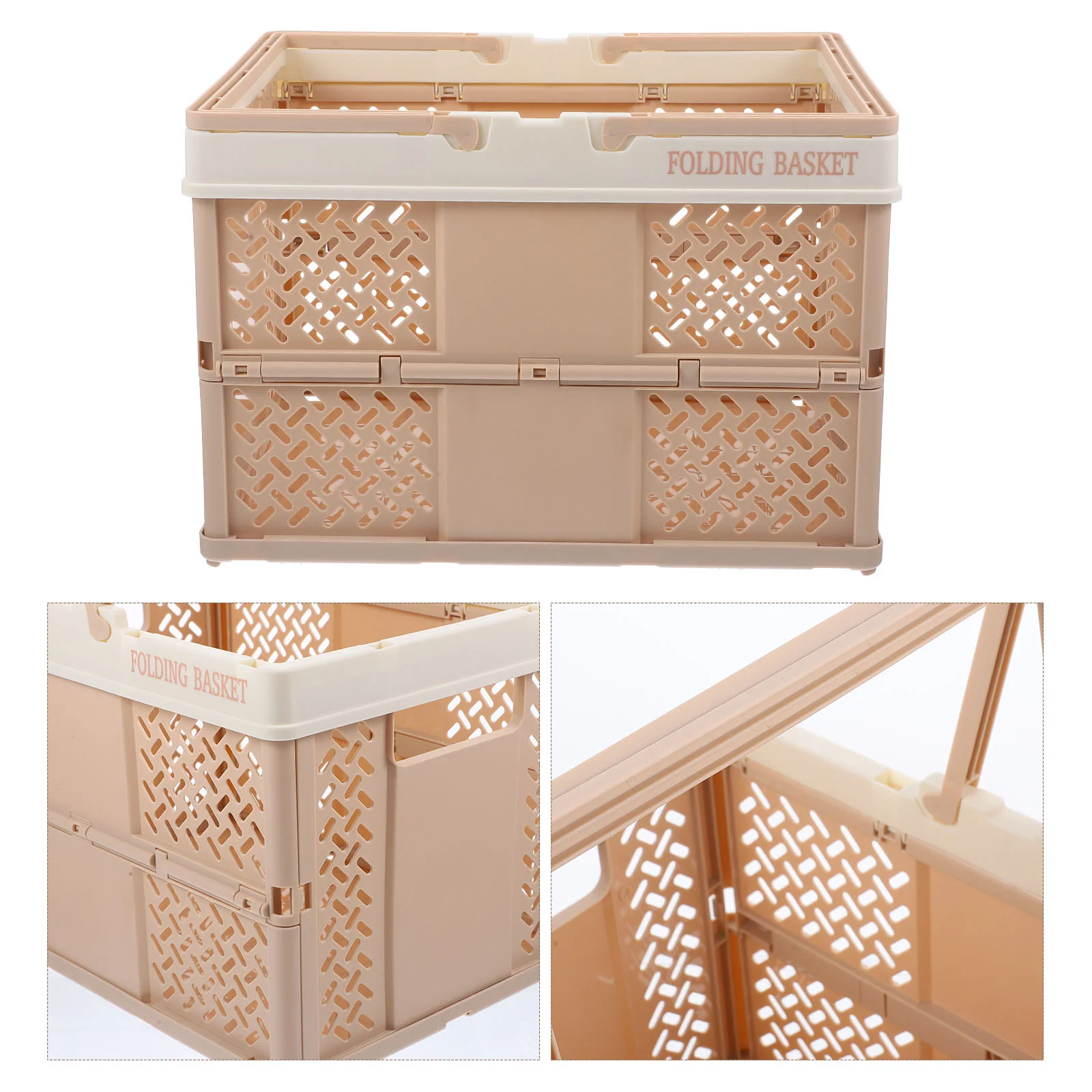 

Basket Storage Collapsible Grocery Crate Shopping Baskets Bin Foldable Folding Bins Picnic Crates Fruit Egg Saving Stackable