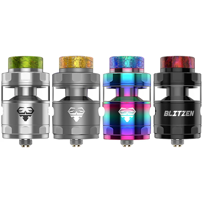 

Blitzen 24mm RTA with 2ml/5ml Ultimate Side Airflow Flavor Tank 4 Colors 810 Dripper Rebuildable Atomizer VS ZEUS Sub Ohm RTA