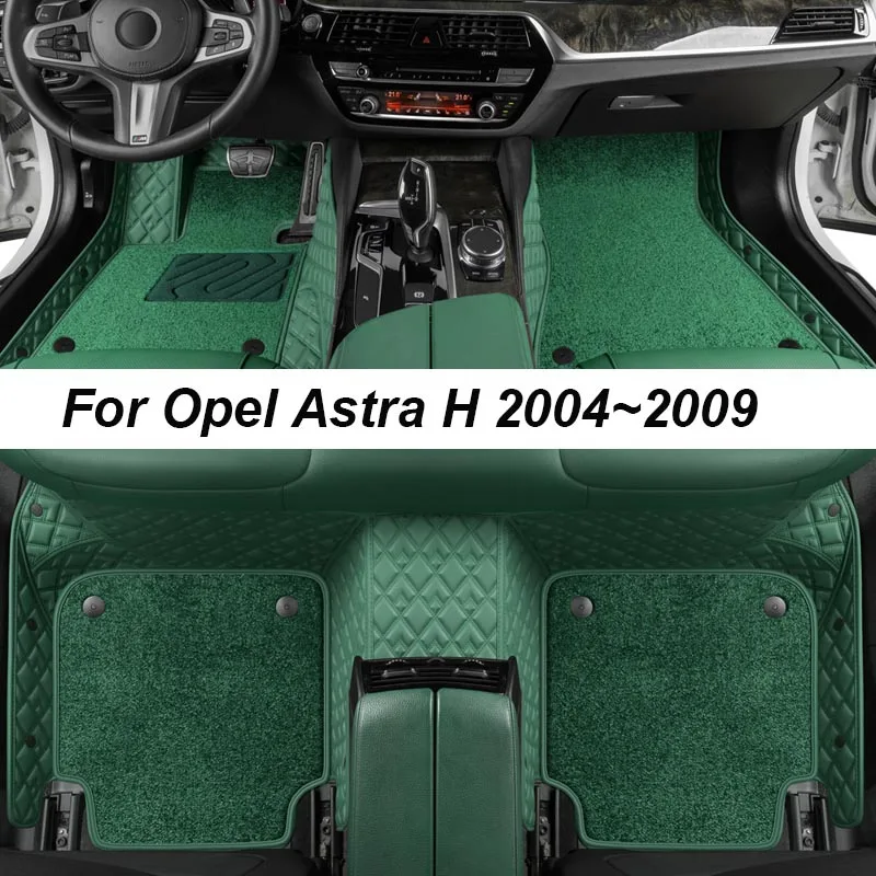 

Custom Luxury Floor Mats For Opel Astra H 2004~2009 NO Wrinkles Car Mats Accessories Interior Replacement Parts Full Set