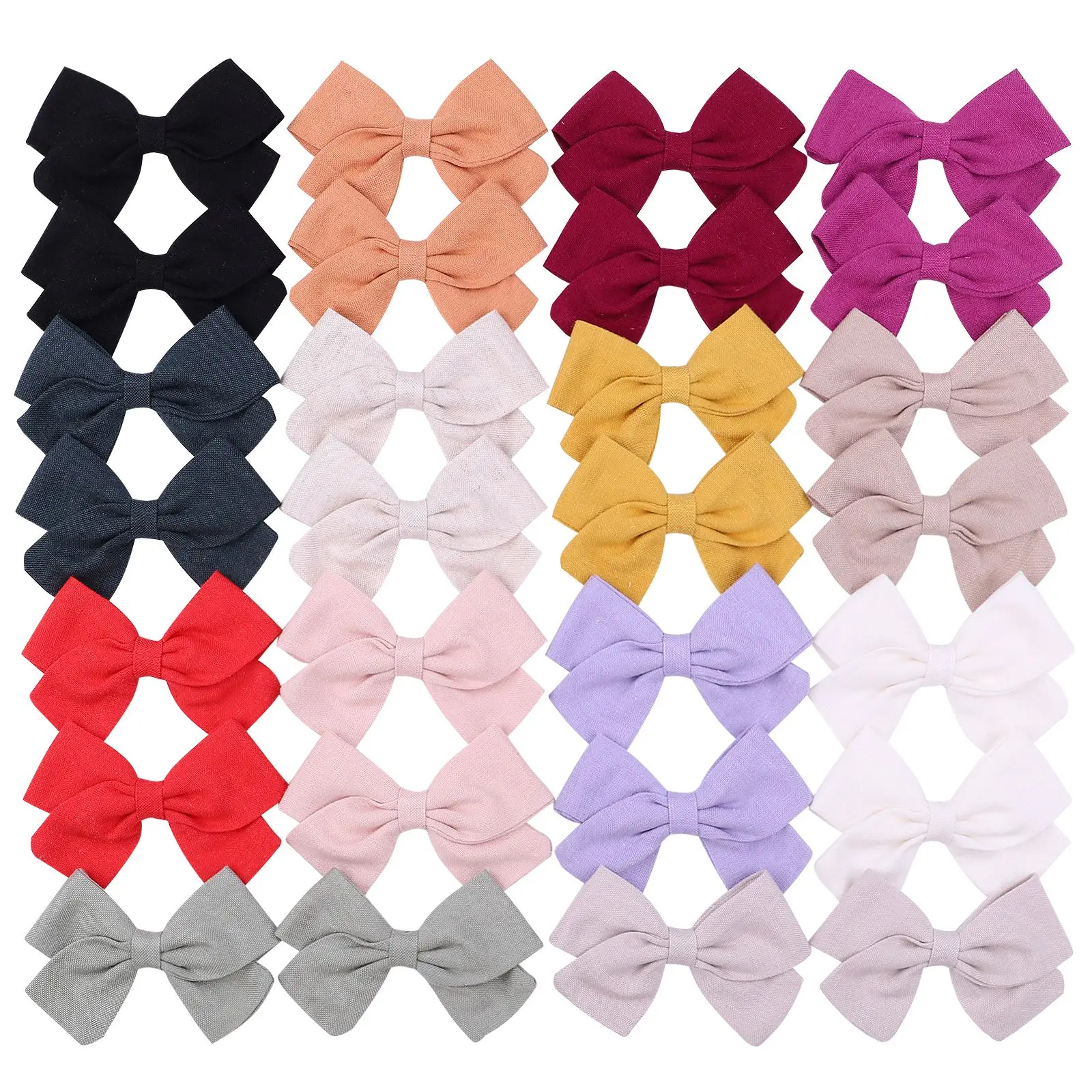 

1Piece 3.5'' Solid Color Bows Hair Clips For Kids Girls Bowknot Handmade Hairpins Boutique Barrettes Headwear Hair Accessories