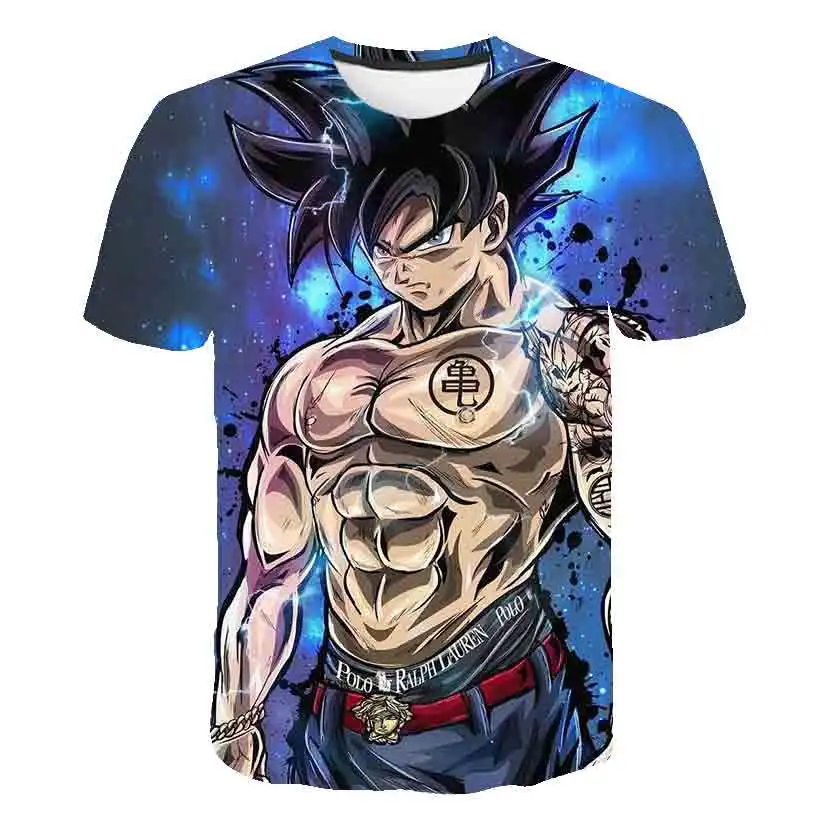 

Classic Cartoon Sport 3D Dragon-Ball Tshirt New Harajuku Style Game Kids Goku Vegeta Clothes Boys Cool Clothes Kids Size 4-14T